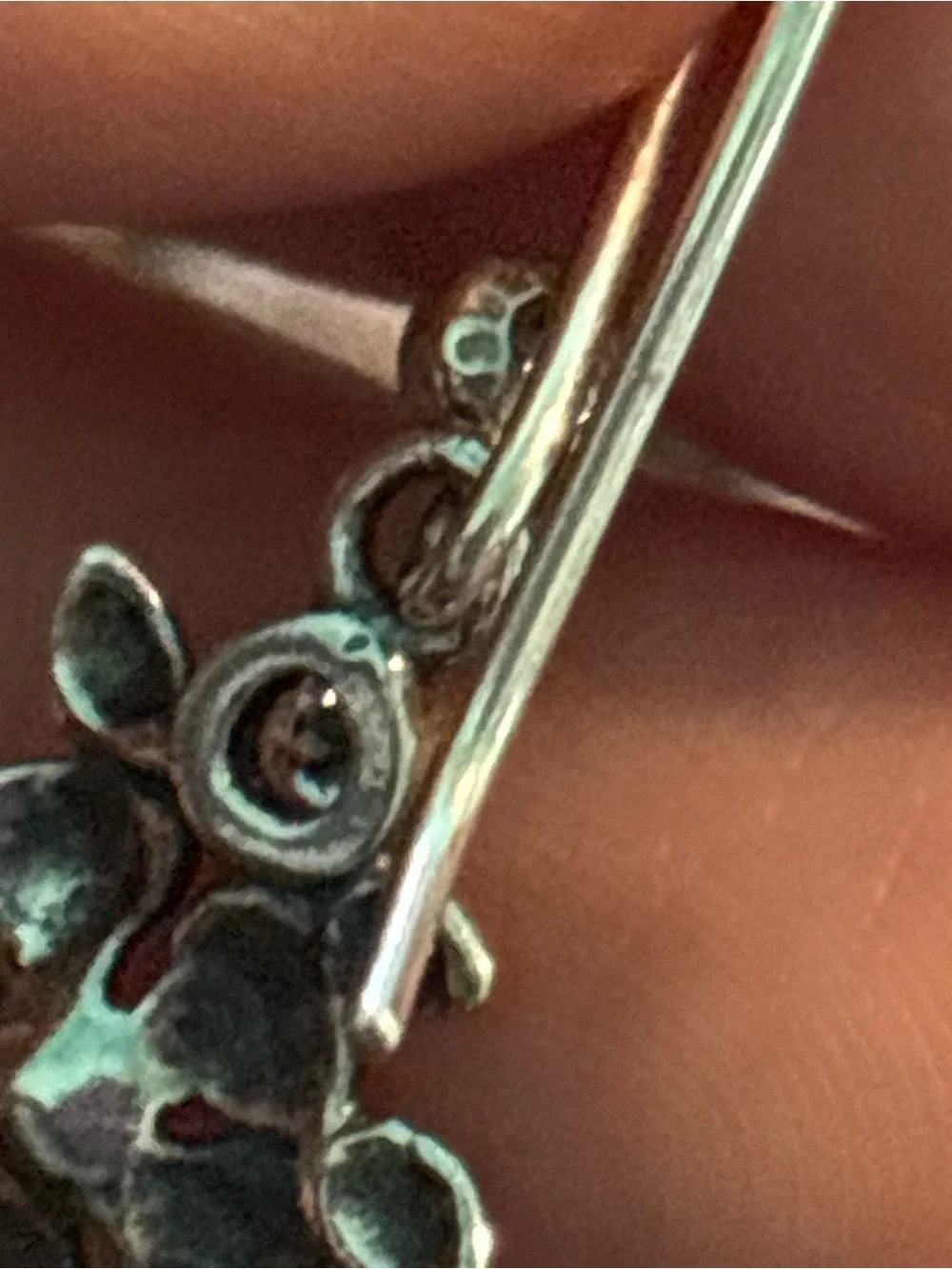 Pandora Silver Floral Drop Earrings with Gold Accent